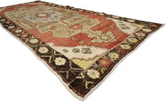 Vintage Turkish Oushak Runner with Modern Tribal Style, Hallway Runner