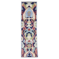 Vintage Turkish Oushak Runner with Postmodern Arts & Crafts Style