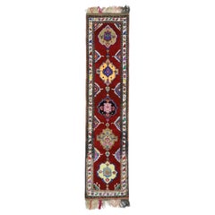 Vieux tapis turc Oushak avec style rétro Art Déco