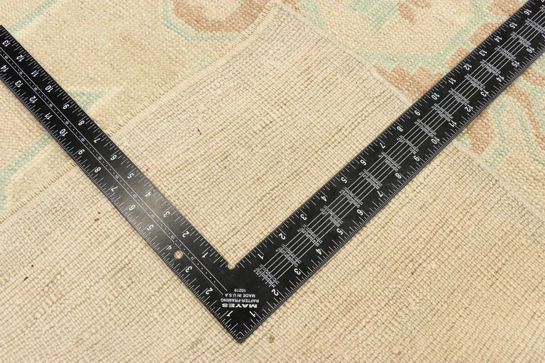 20th Century Vintage Turkish Oushak Runner with Romantic French Country Cottage Style For Sale