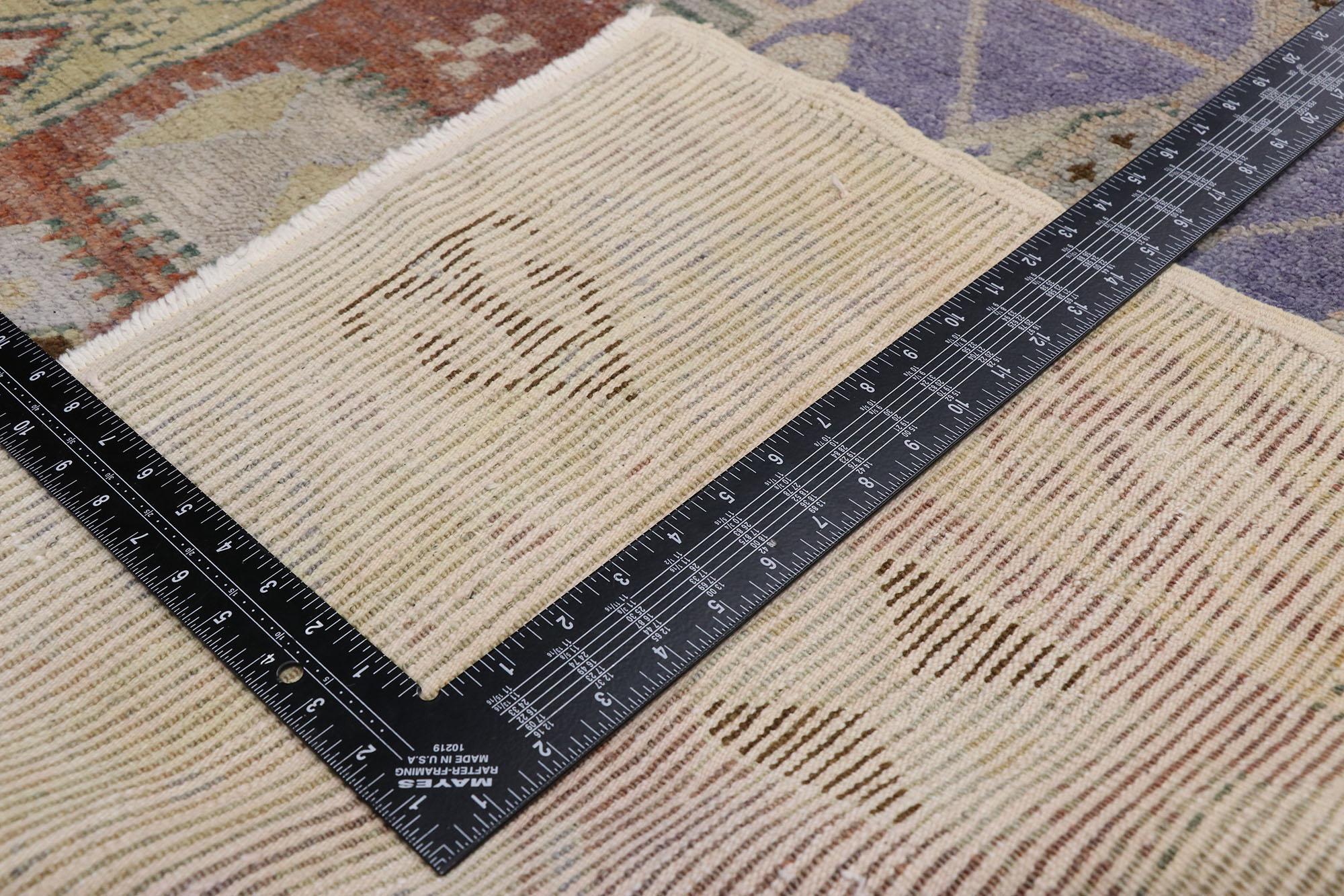 20th Century Vintage Turkish Oushak Runner with Rustic French and Warm Georgian Style For Sale