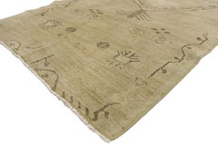 Vintage Turkish Oushak Runner with Shaker Style and Neutral Colors