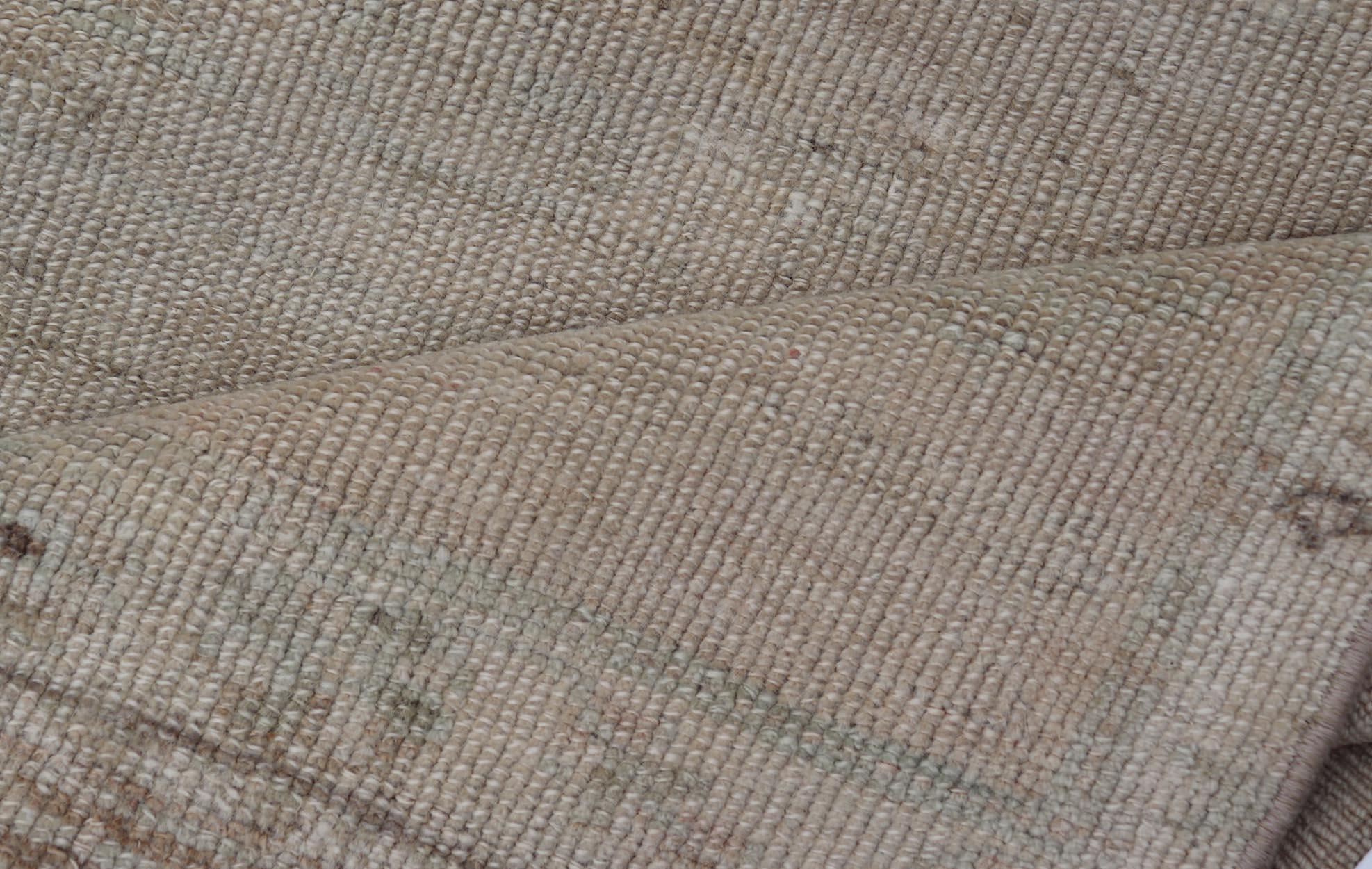 Alfombra Turca Oushak Vintage Con Medallones Geométricos Estilizados  2'1