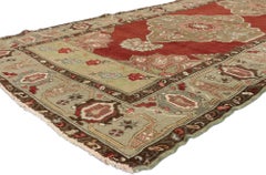 Vintage Turkish Oushak Runner with Traditional Modern Style, Hallway Runner