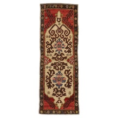 Used Turkish Oushak Runner with Traditional Modern Style, Hallway Runner