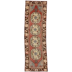 Vintage Turkish Oushak Runner with Traditional Style, Hallway Runner