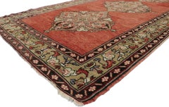 Vintage Turkish Oushak Runner with Traditional Style, Wide Hallway Runner