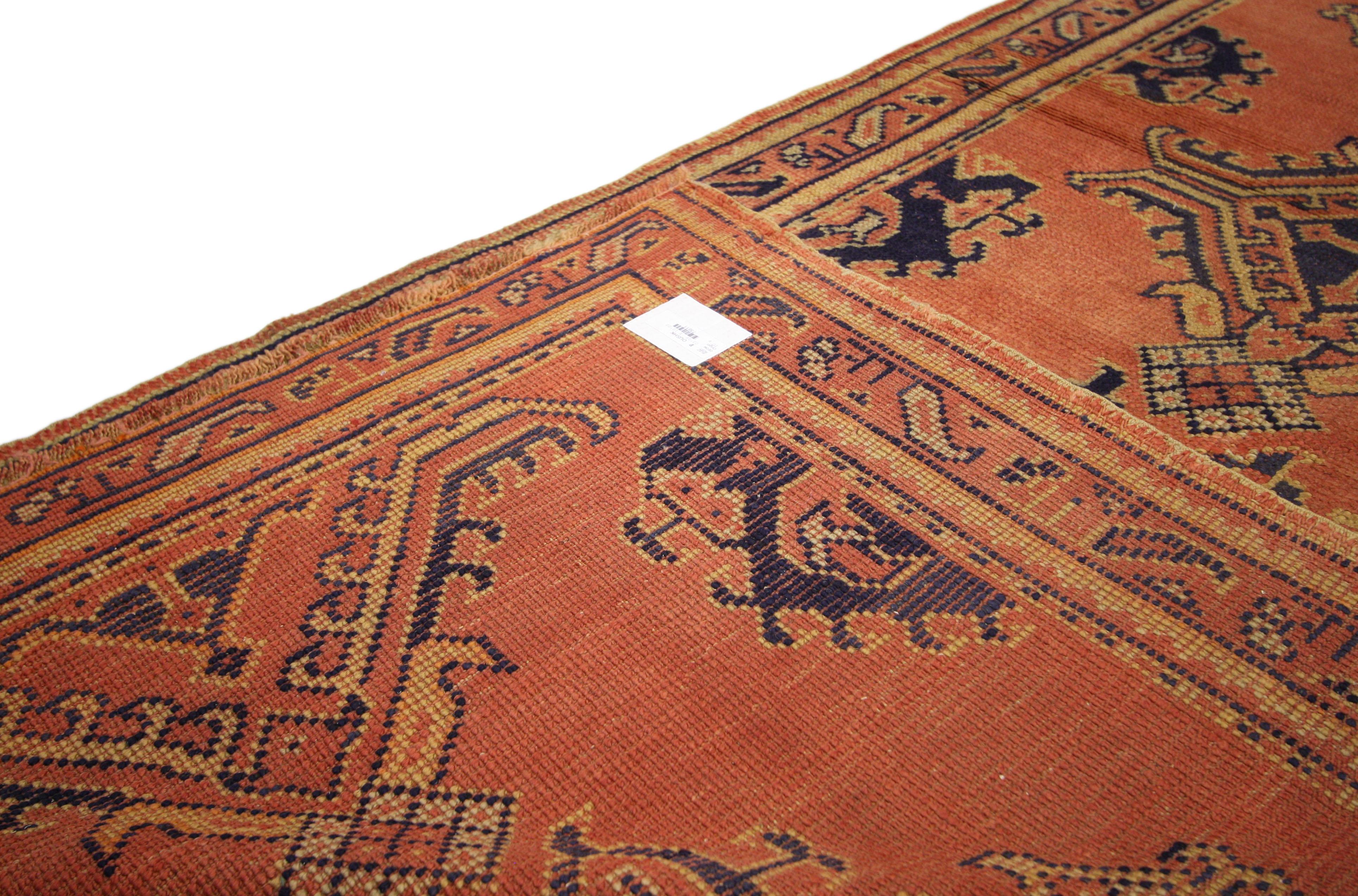 20th Century Vintage Turkish Oushak Runner with Eclectic Northwestern Style, Hallway Runner For Sale