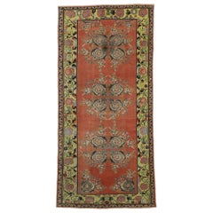 Corridore turco d'epoca in Oushak con stile espressionista Art Deco