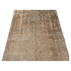 Antique Turkish Oushak Wide Runner in an All-Over Open Pattern in Taupe, Ecru