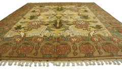 Vintage Turkish Oushak William Morris Inspired Rug with Arts & Crafts Style