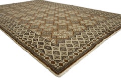 Vintage Turkish Oushak with Mid-Century Modern Style