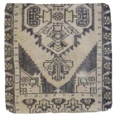 Vintage Turkish Oushak Wool Rug Pillow Cover