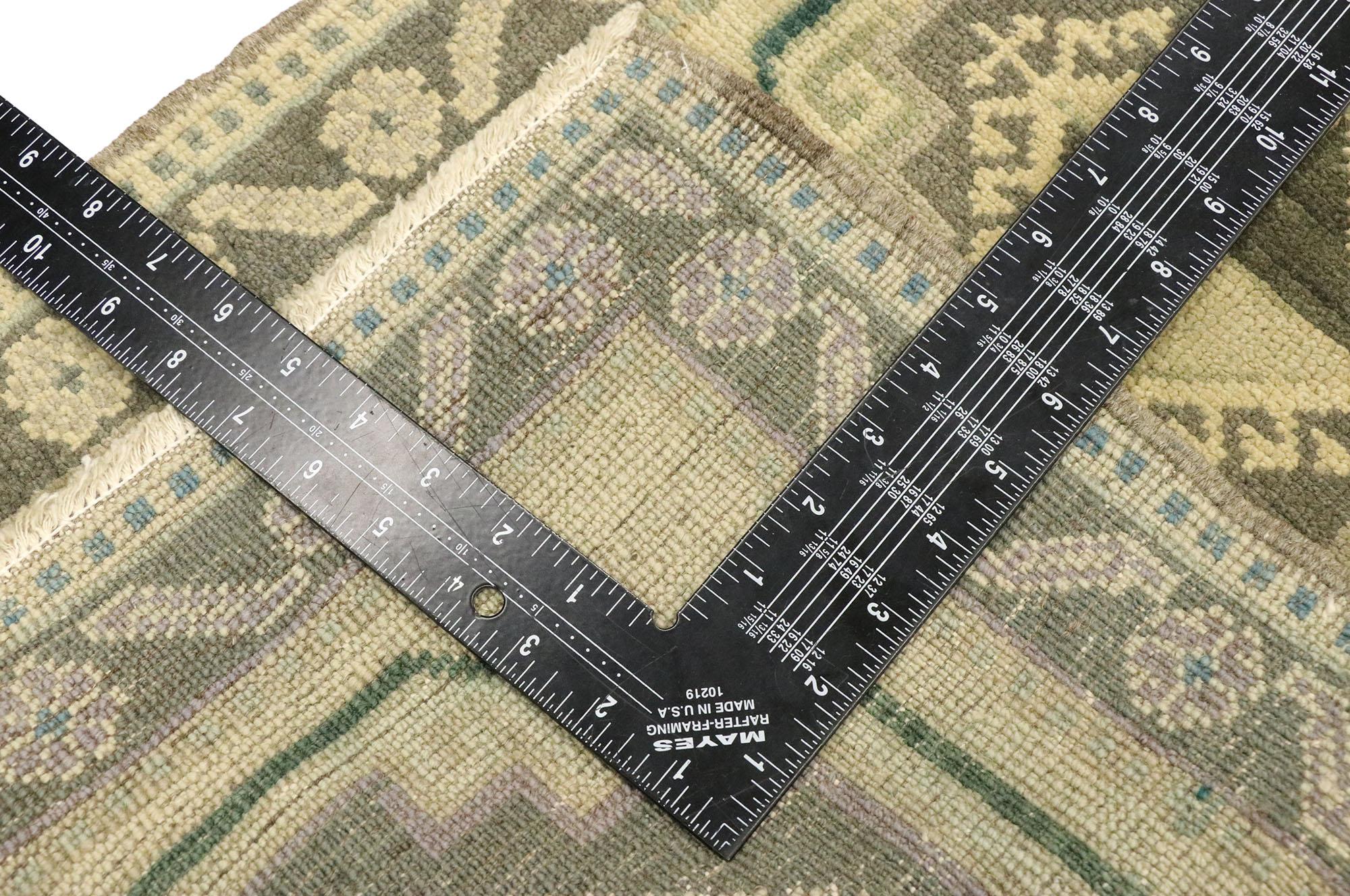 Alfombra turca vintage Oushak Yastik de estilo boho neutro del suroeste del desierto en Bueno estado para la venta en Dallas, TX