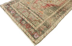 1930’s Turkish Oushak Yastik Carpet with Traditional Style