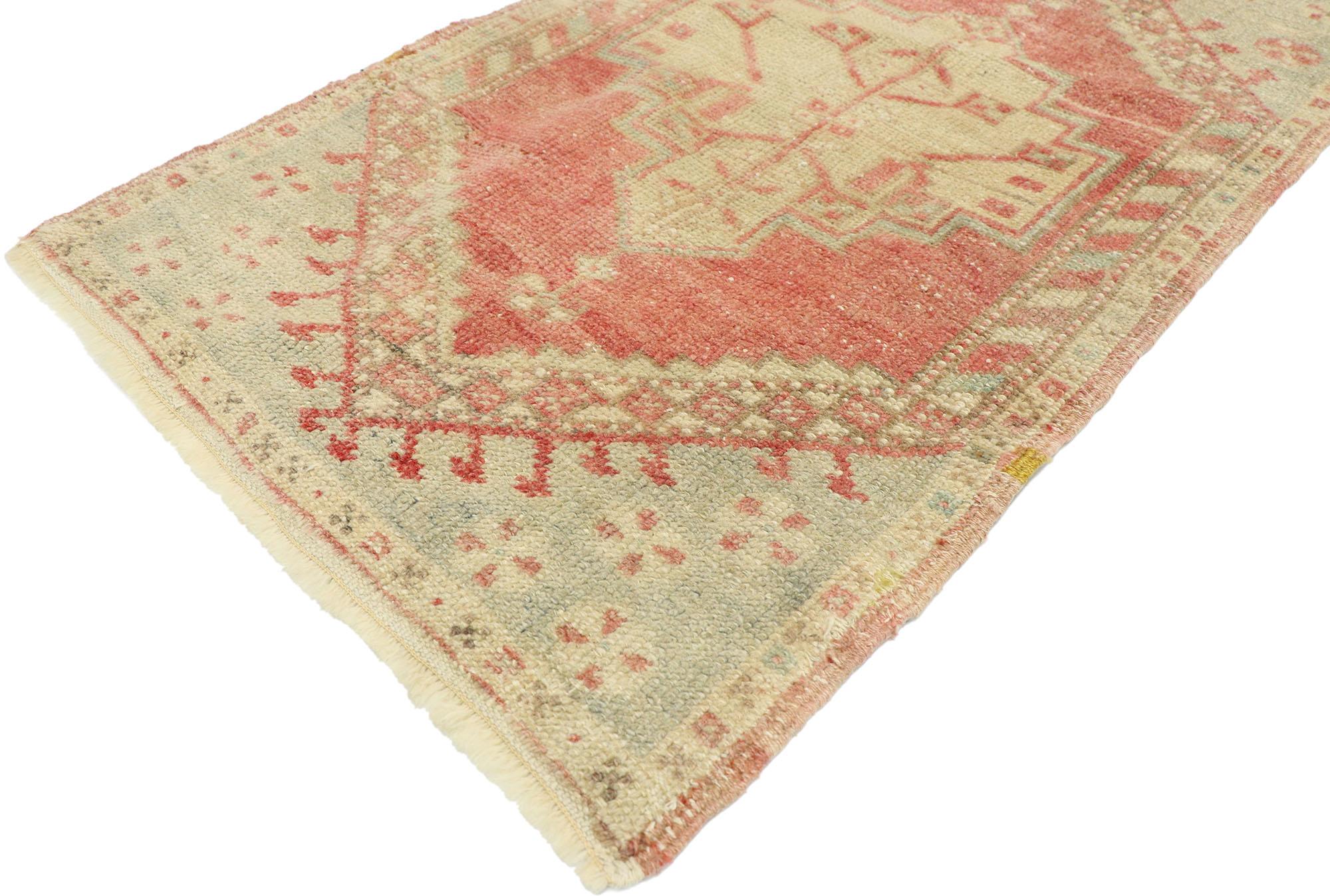 52724 Vintage Turkish Yastik Rug, 01'09 x 03'01. Turkish Yastik rugs, alternatively called 
