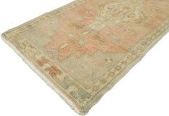 Vintage Turkish Oushak Yastik Scatter Rug, Small Accent Rug