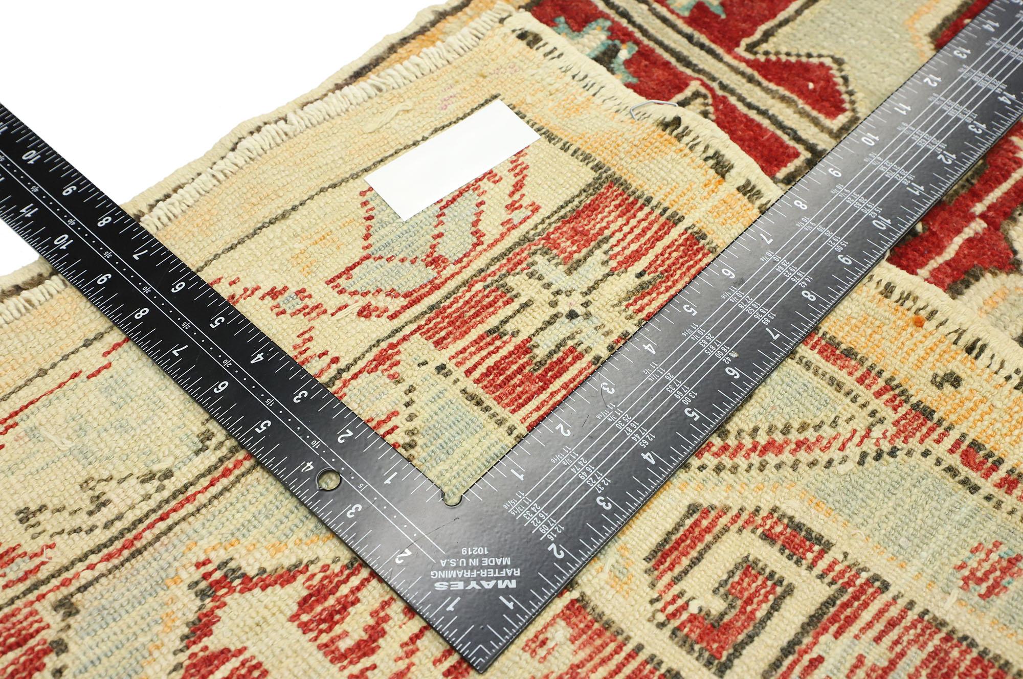 Hand-Knotted Vintage Turkish Oushak Yastik Scatter Rug, Small Accent Rug