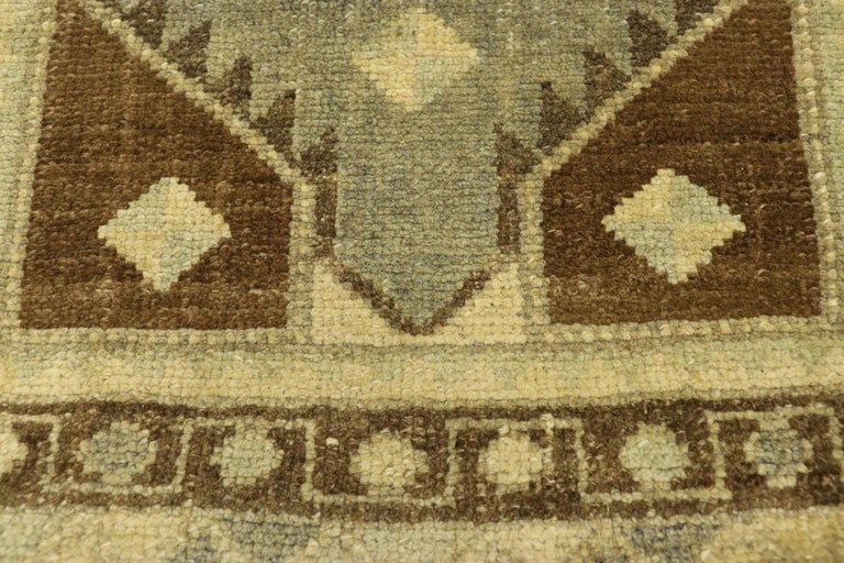 20th Century Vintage Turkish Oushak Yastik Scatter Rug, Small Accent Rug For Sale