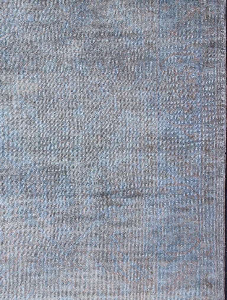 Vintage Turkish Over-Dyed Rug with Blue with Faded Brown For Sale at ...