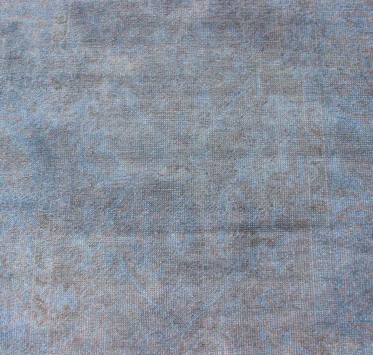 Vintage Turkish Over-Dyed Rug with Blue with Faded Brown For Sale at ...