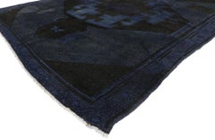 Vintage Turkish Overdyed Gallery Rug with Modern Luxe Sultry Style