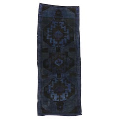 Vintage Turkish Overdyed Gallery Rug with Modern Luxe Sultry Style