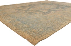 Vintage Turkish Overdyed Rug, Colonial Revival Meets Bridgerton Regencycore