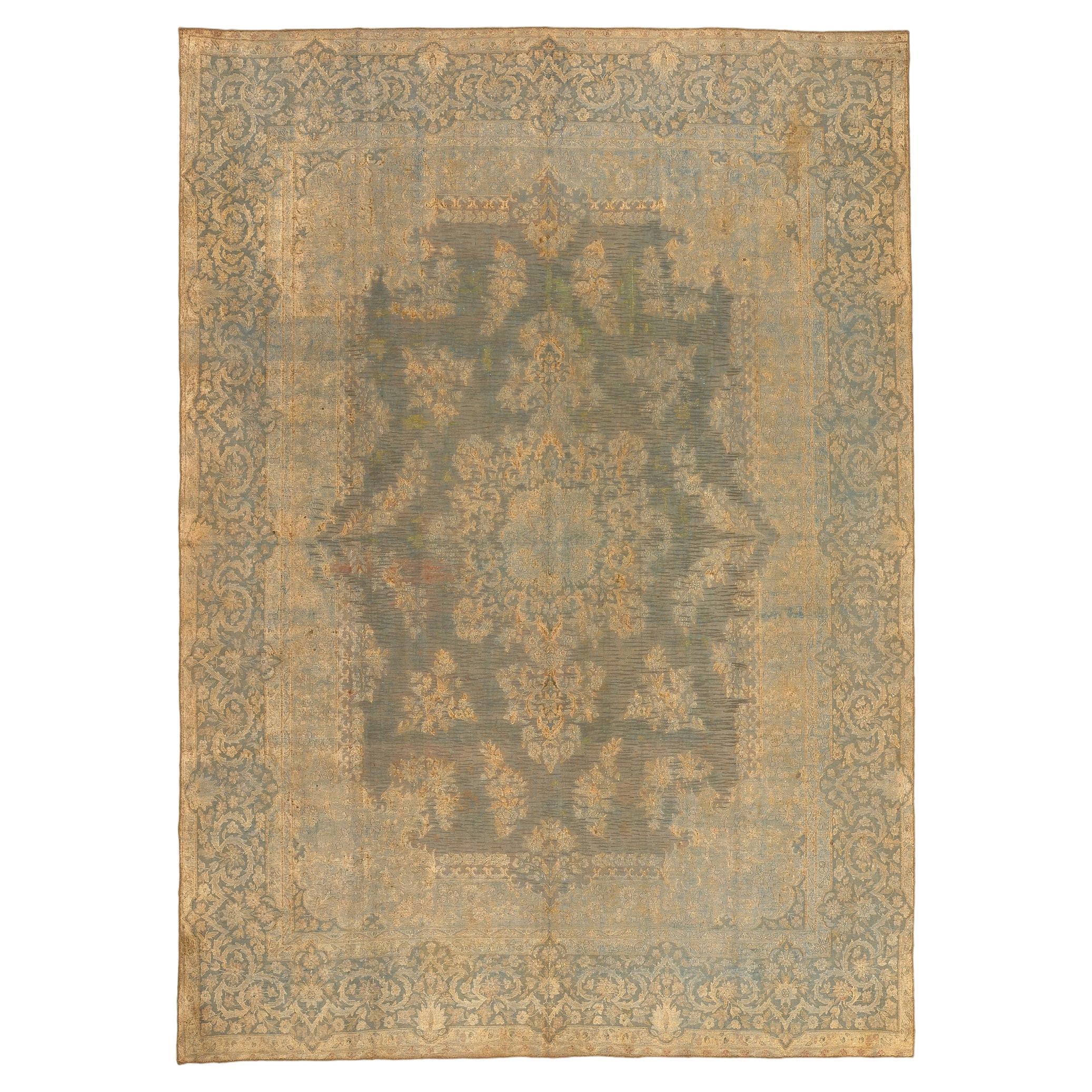 Vintage Turkish Overdyed Rug, Colonial Revival Meets Bridgerton Regencycore