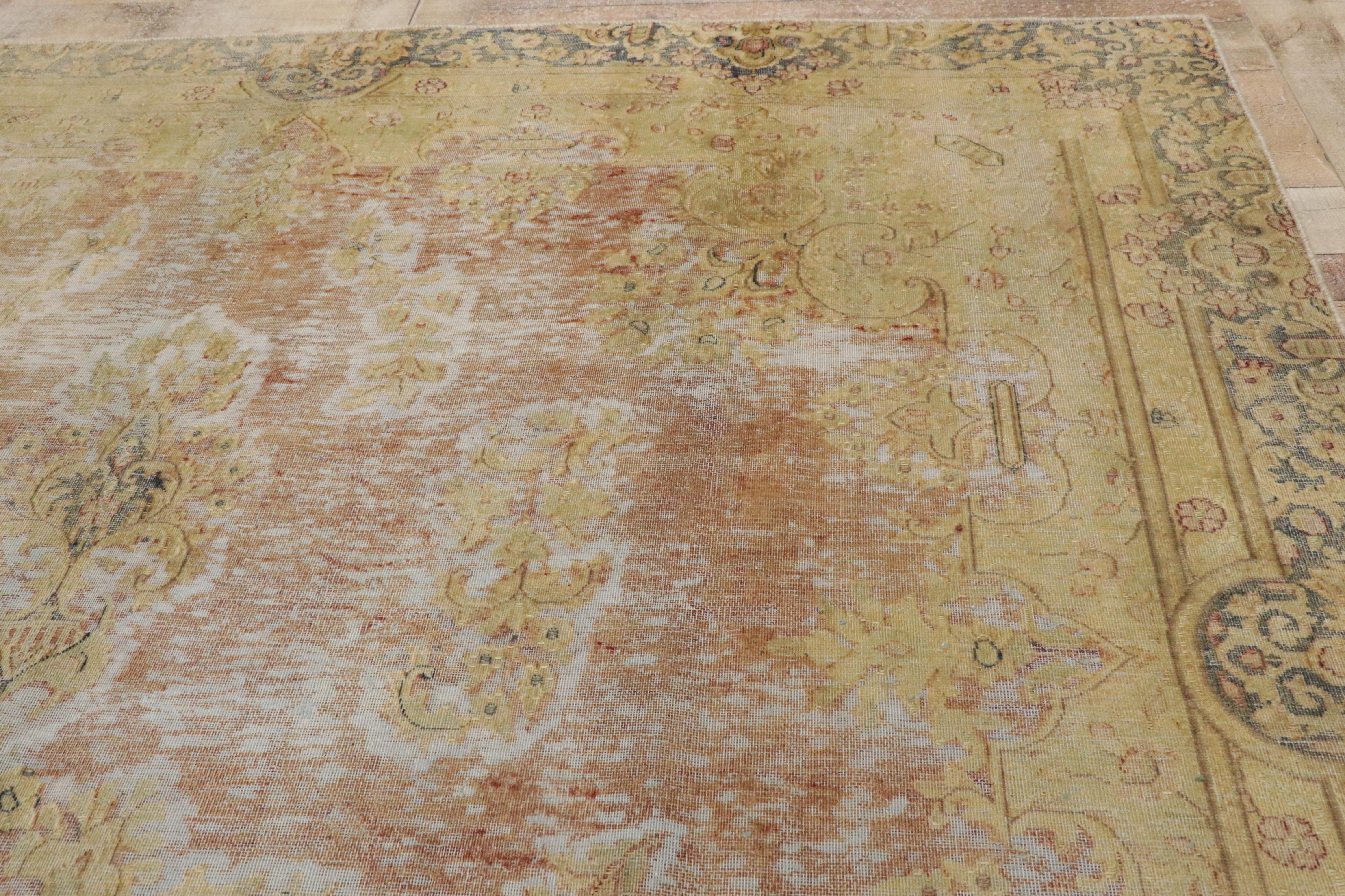 Tappeto turco sovratinto d'epoca, la provincia francese incontra la reggenza di Bridgerton in vendita 10