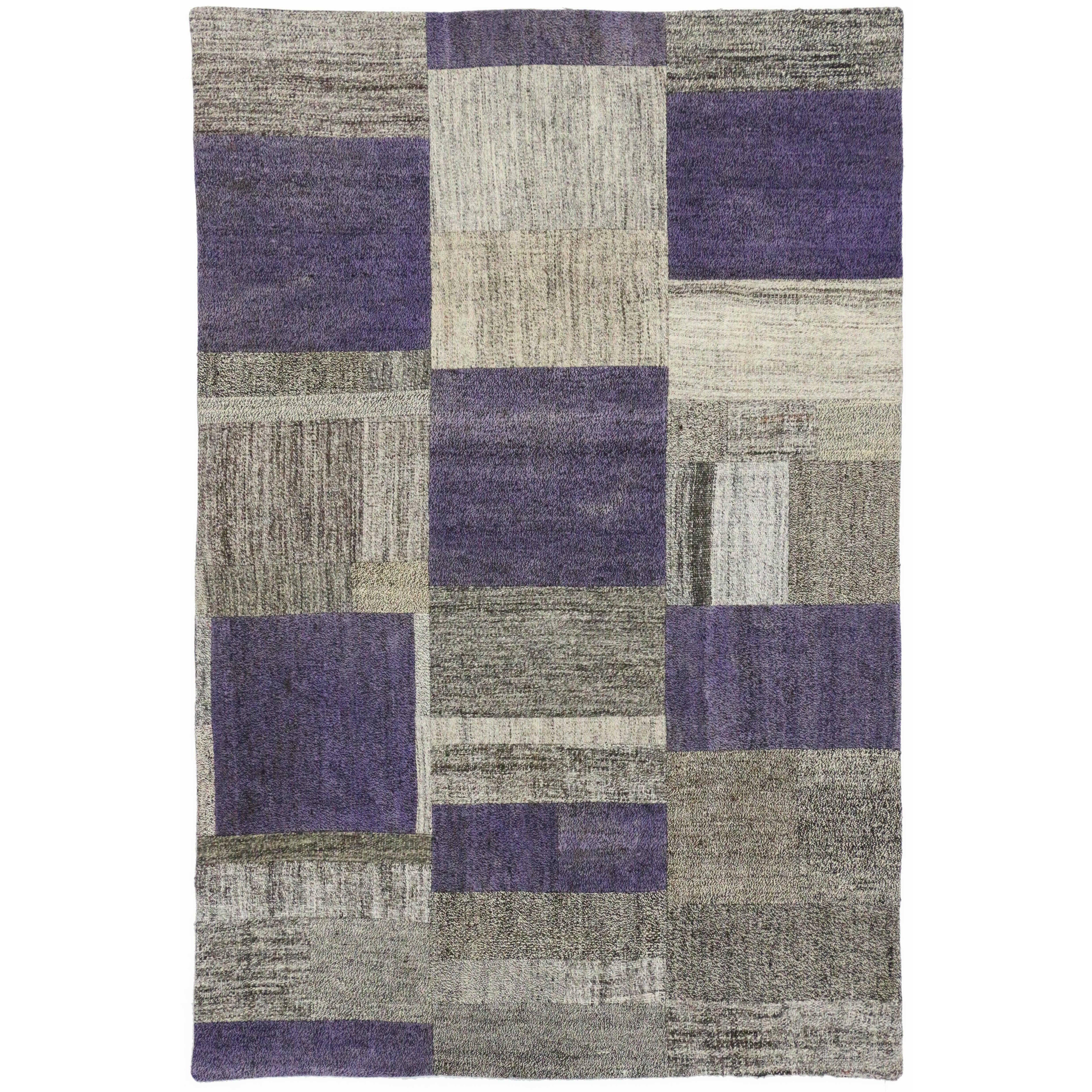 Tapis Kilim turc pala patchwork vintage, tapis à tissage plat