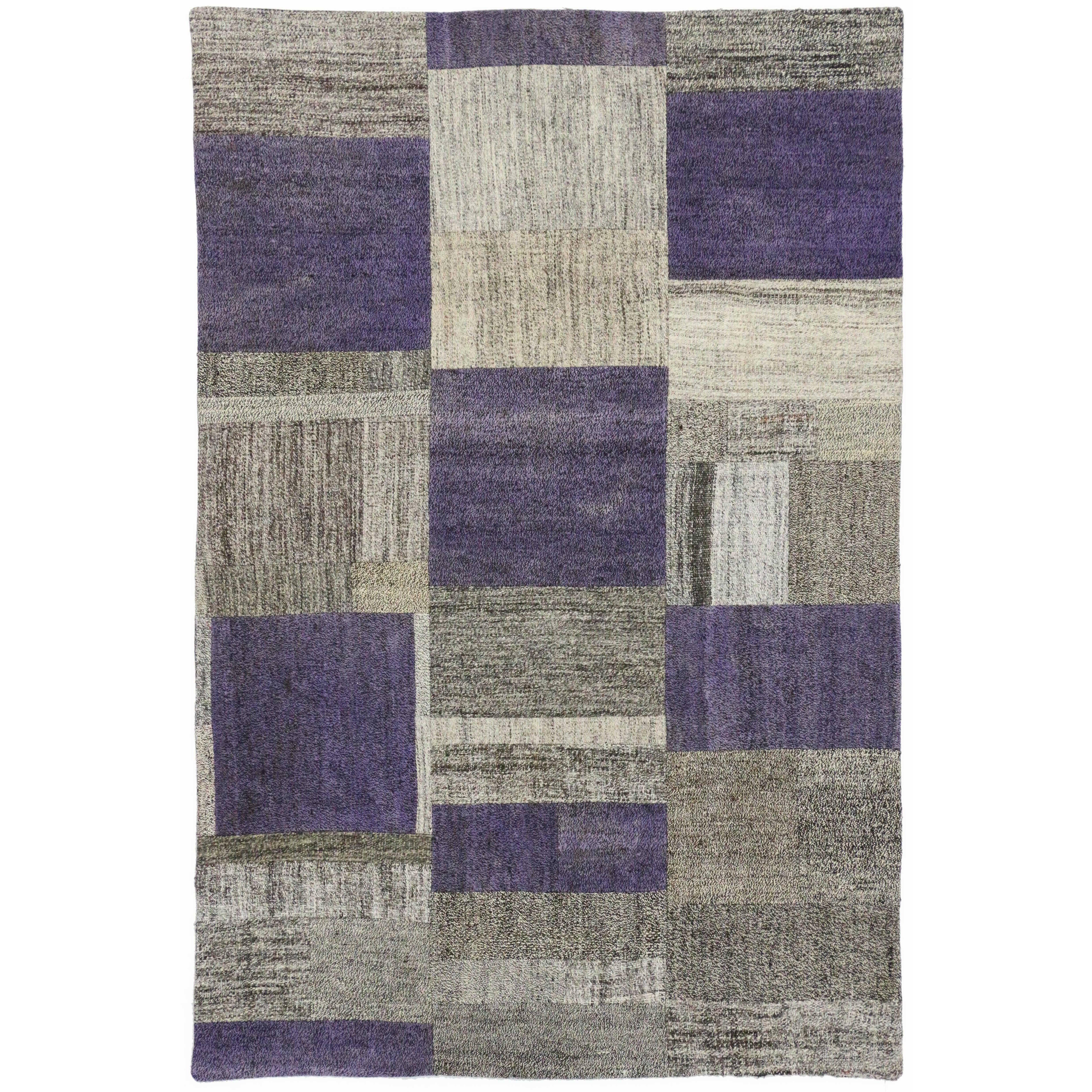 Tapis Kilim turc pala patchwork vintage, tapis à tissage plat en vente