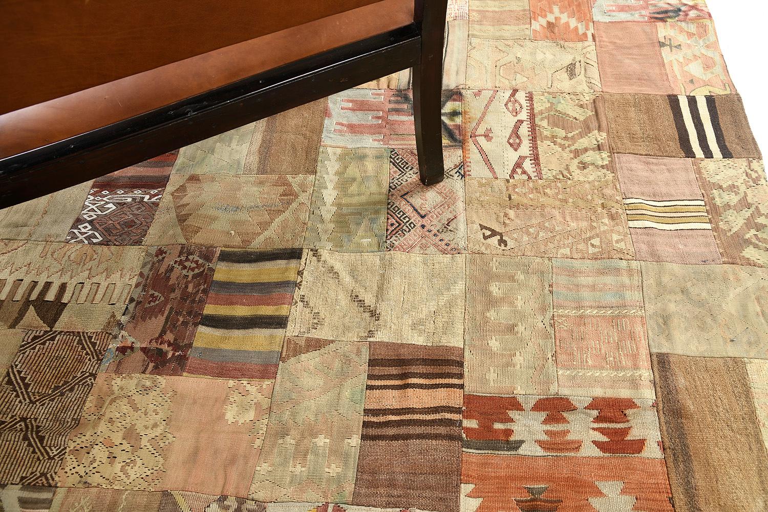 Türkisches Vintage-Patchwork (Mitte des 20. Jahrhunderts) im Angebot