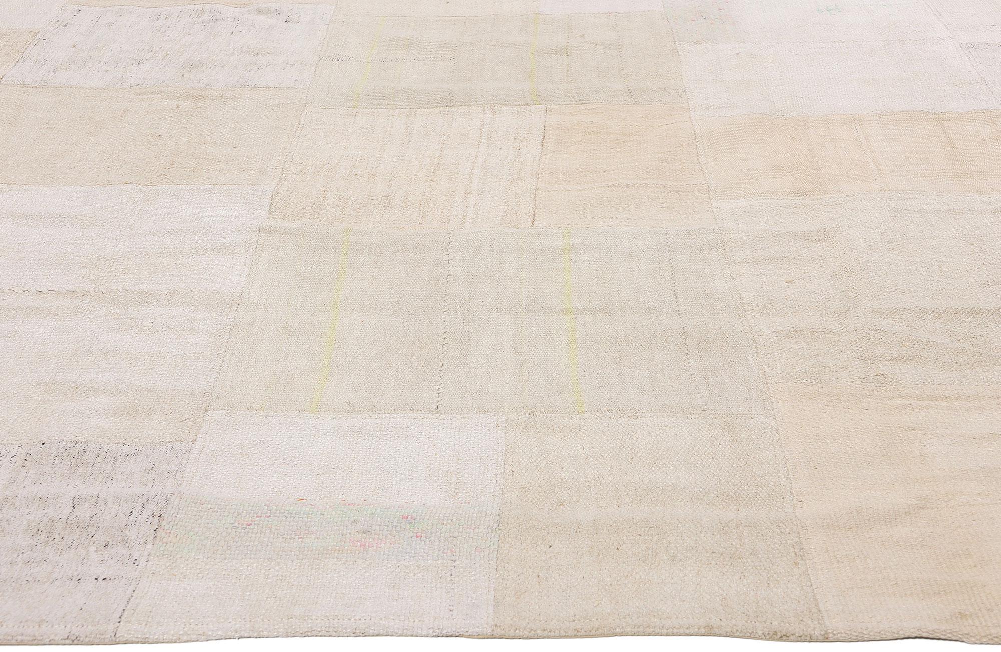 Hand-Woven Vintage Turkish Patchwork Kilim Rug with Modern Style For Sale