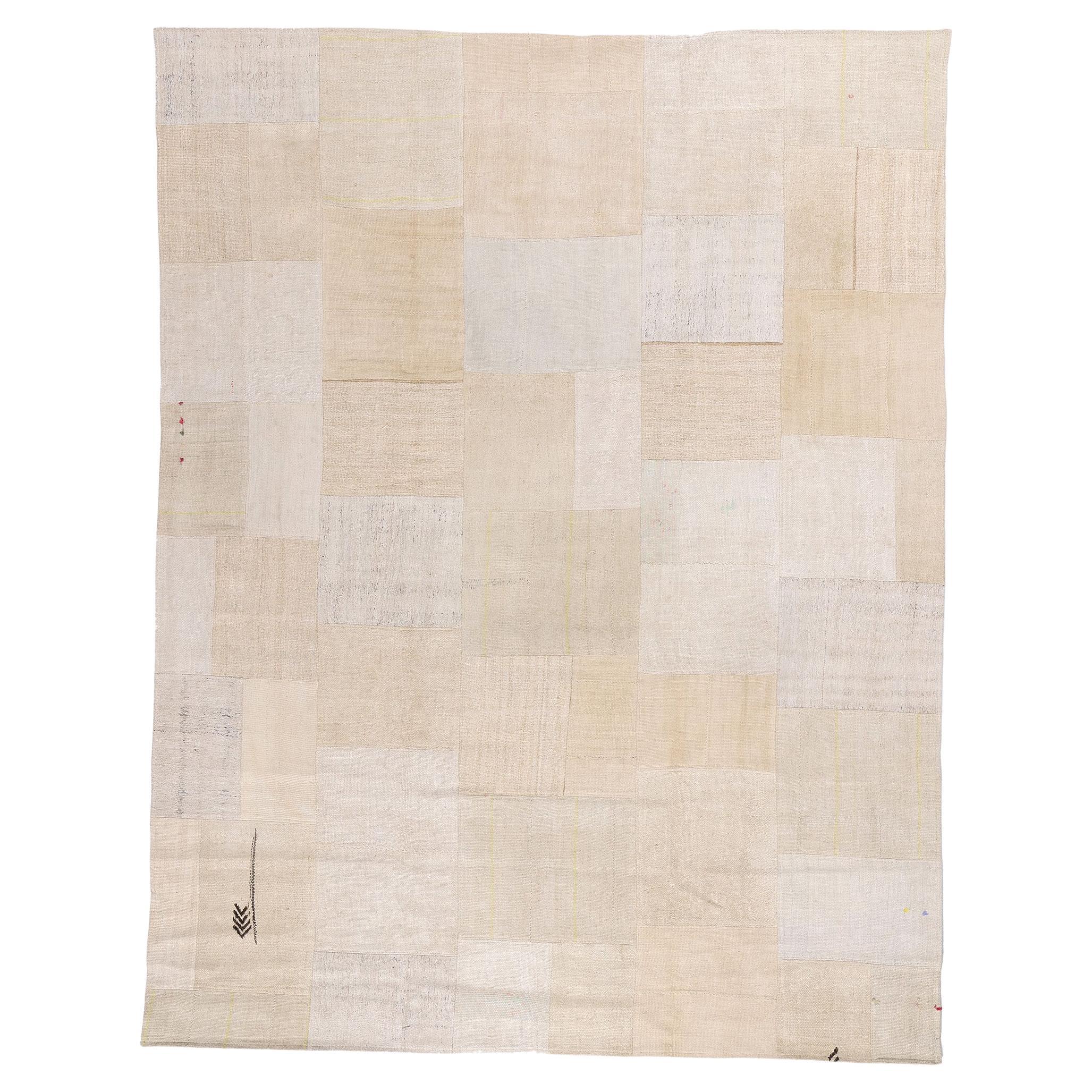 Vintage Turkish Patchwork Kilim Rug with Modern Style