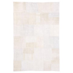 Tapis Kilim turc patchwork vintage à motifs avec style scandinave moderne