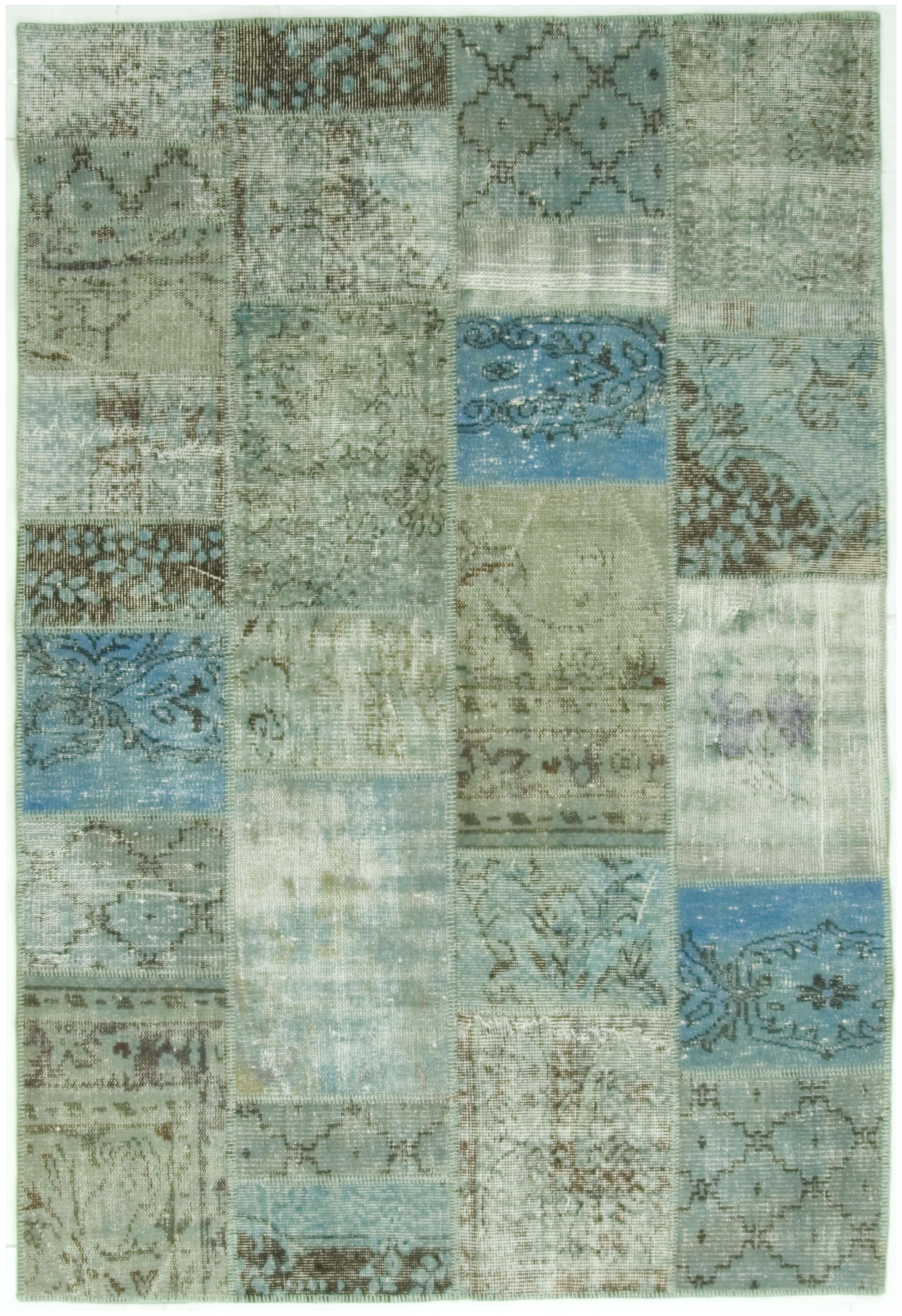 Vintage Turkish patchwork overdyed rug 4'7 x 7'. Vintage Turkish patchwork overdyed rug. This is a fine example of an overdyed patchwork area rug. These rugs demonstrate a process best described as 'The modern palette applied to classics'. It