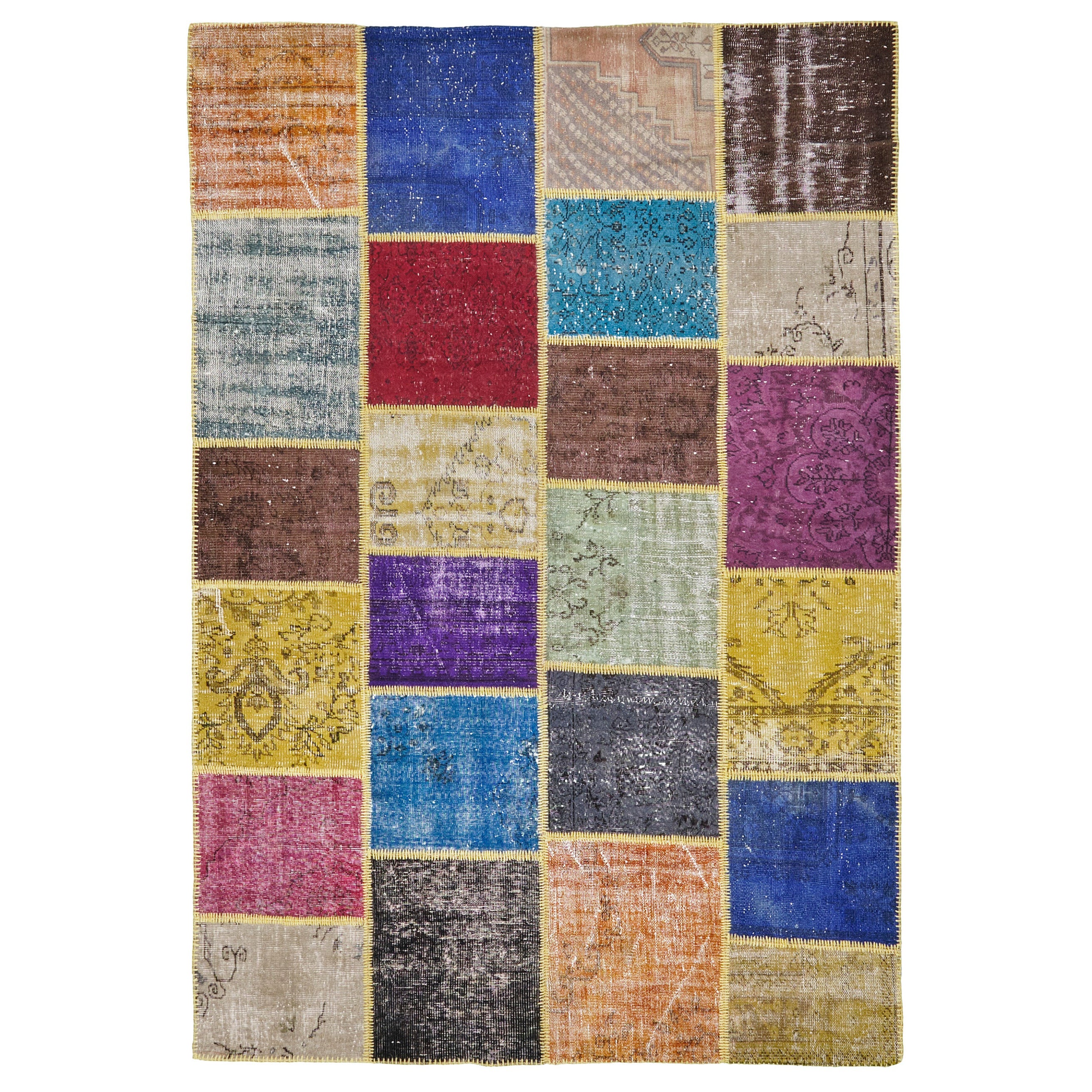 Tappeto patchwork turco vintage
