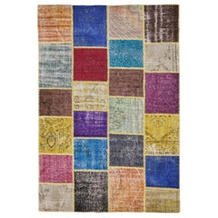 Tappeto patchwork turco vintage