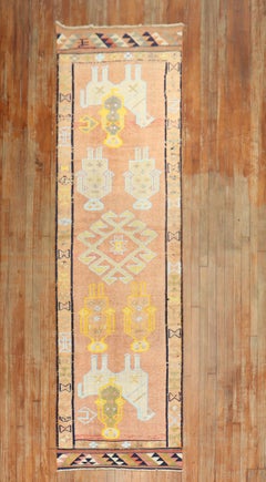 Vintage Turkish Pictorial Runner