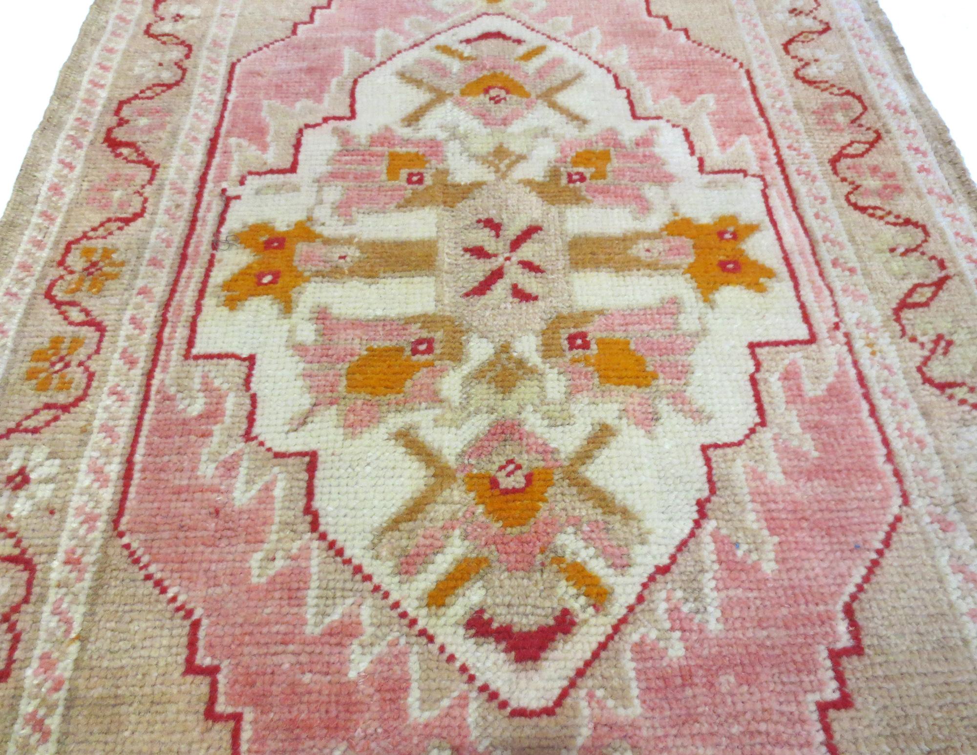 This is a vintage Swedish flat woven runner from the mid-20th century.