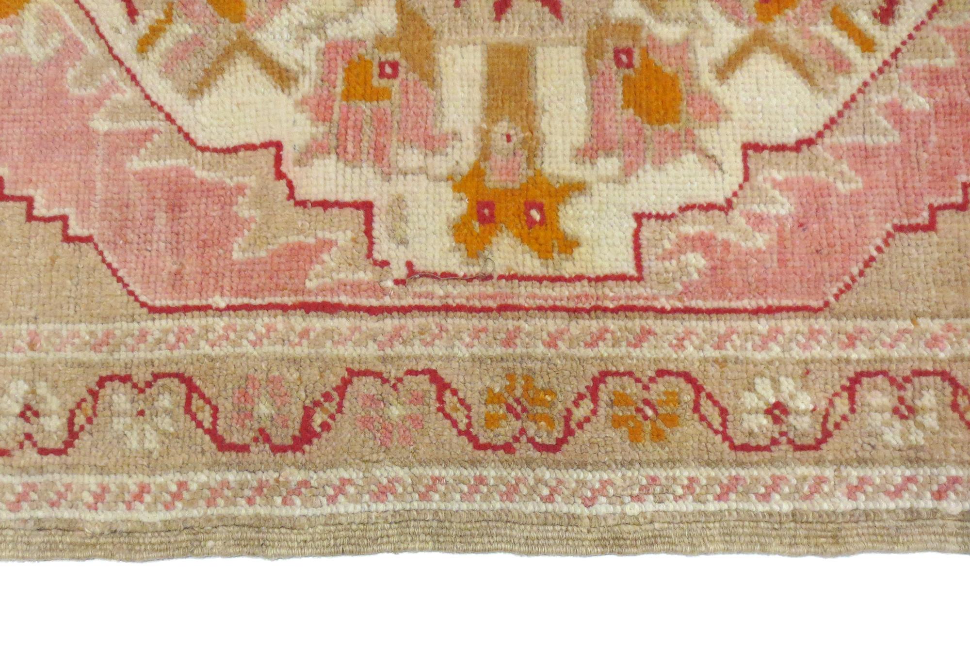 Hand-Woven Vintage Turkish Pink Runner