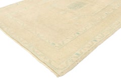 Vintage Turkish Prayer Rug, Anatolian Double Mihrab Carpet