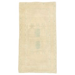 Tapis de prière turc vintage, tapis d'Anatolie à double Mihrab