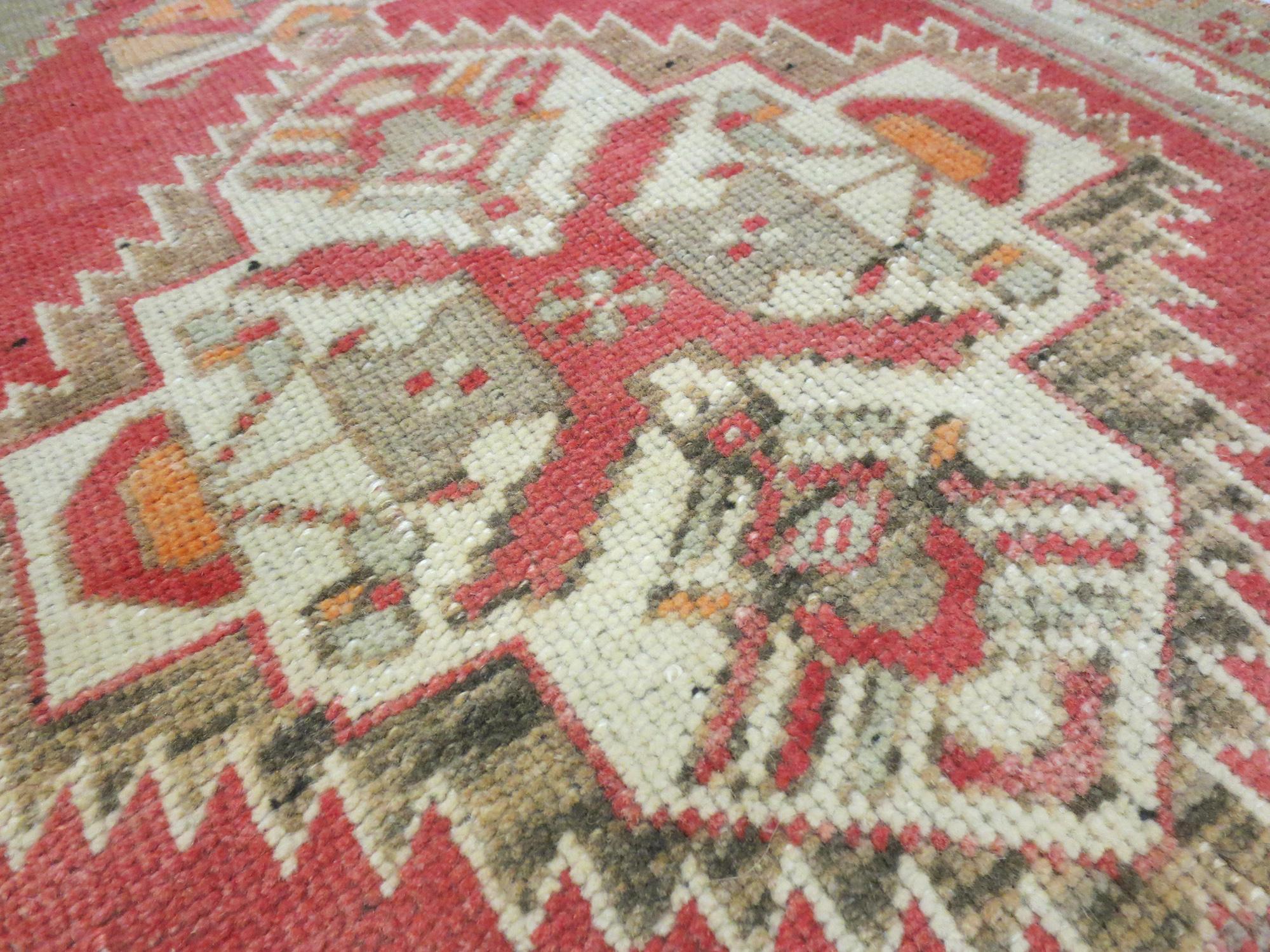 This is a vintage Swedish flat woven runner from the mid-20th century.