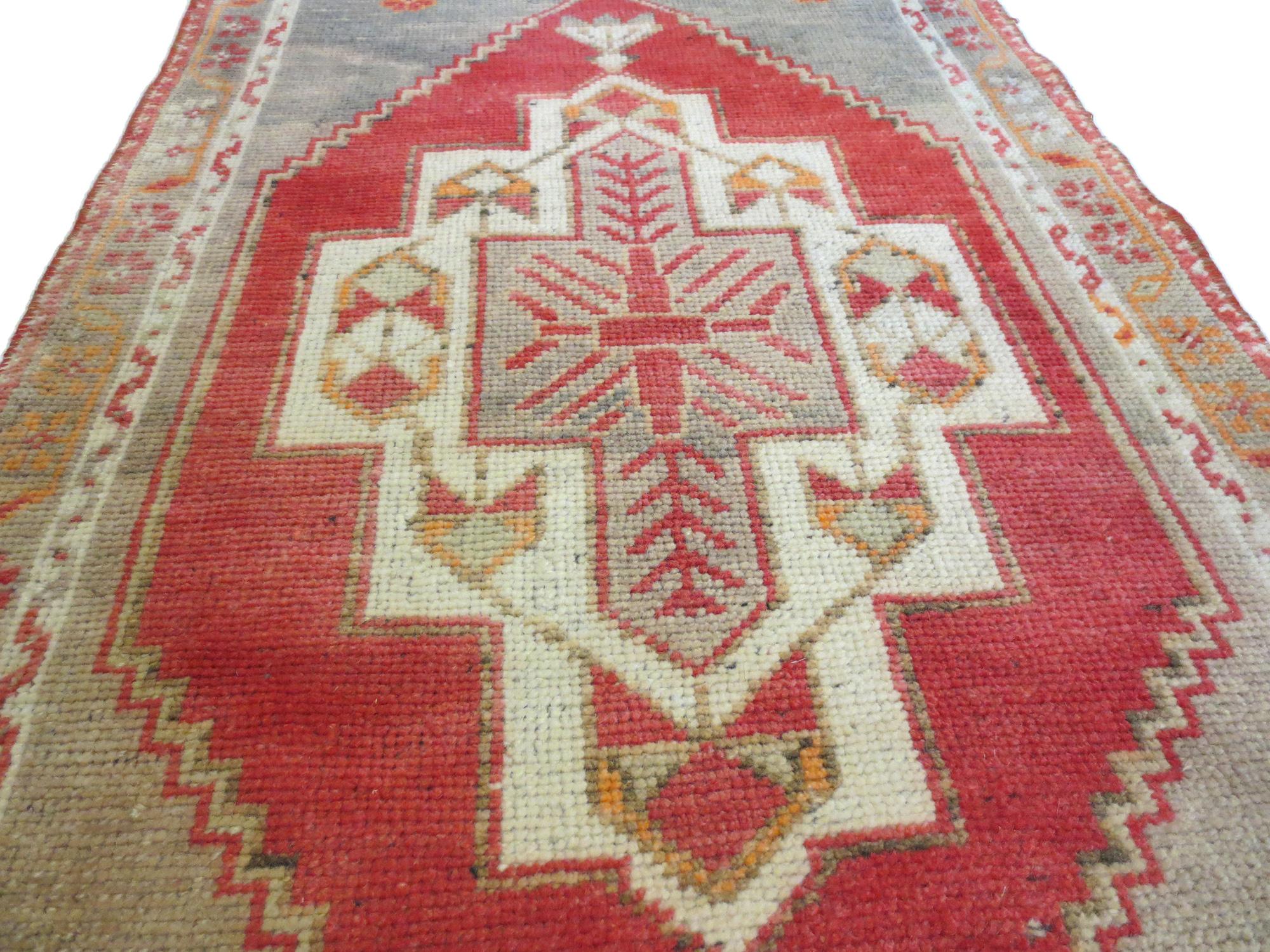This is a vintage Swedish flat-woven runner from the mid-20th century.