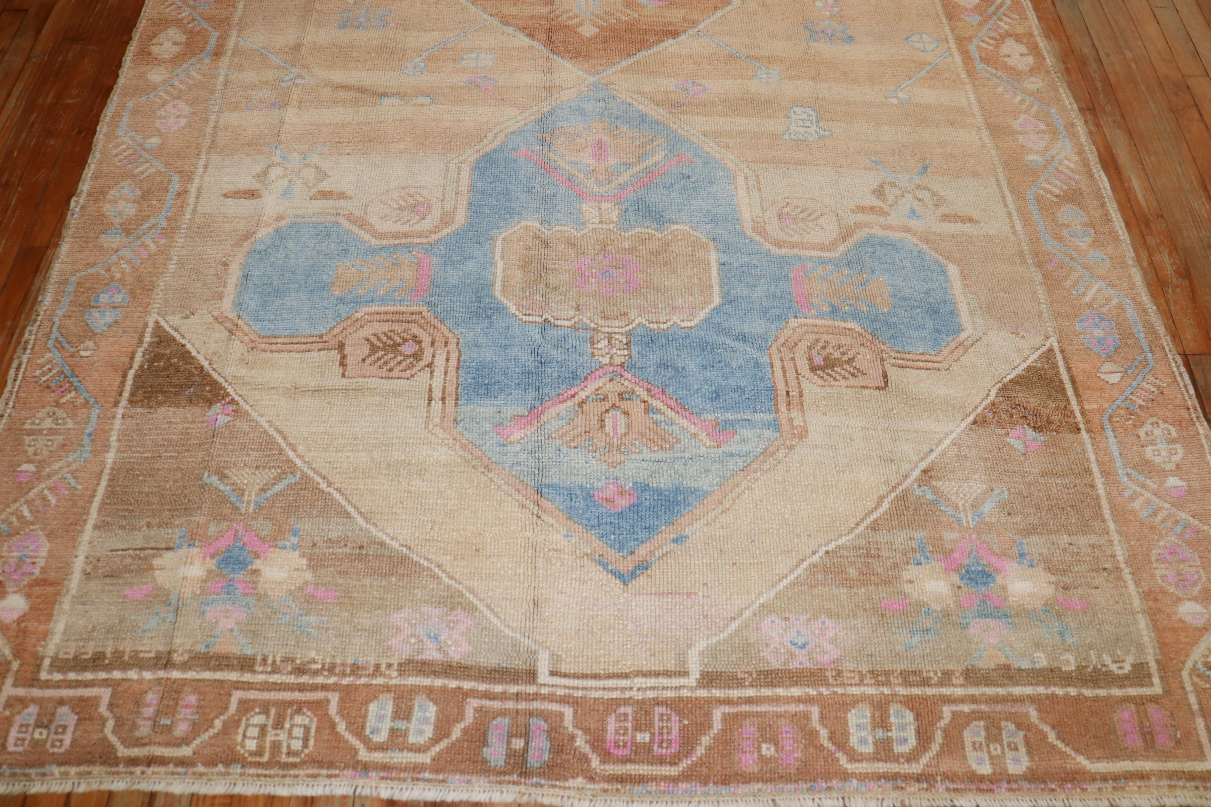 Colección Zabihi Alfombra Turca Geométrica Vintage Tamaño Habitación Tribal en venta