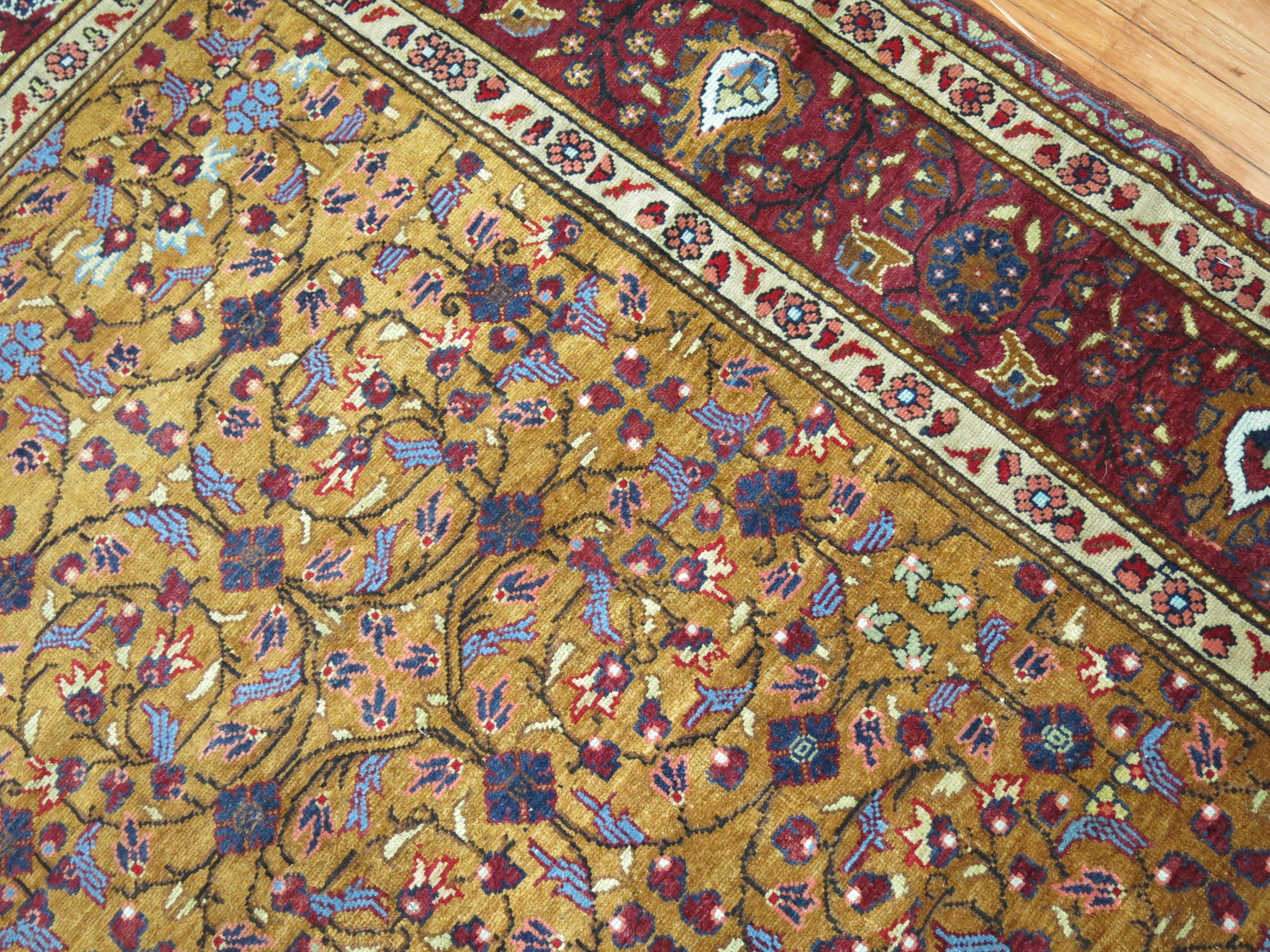 Vintage Turkish Room Size Rug In Good Condition For Sale In New York, NY