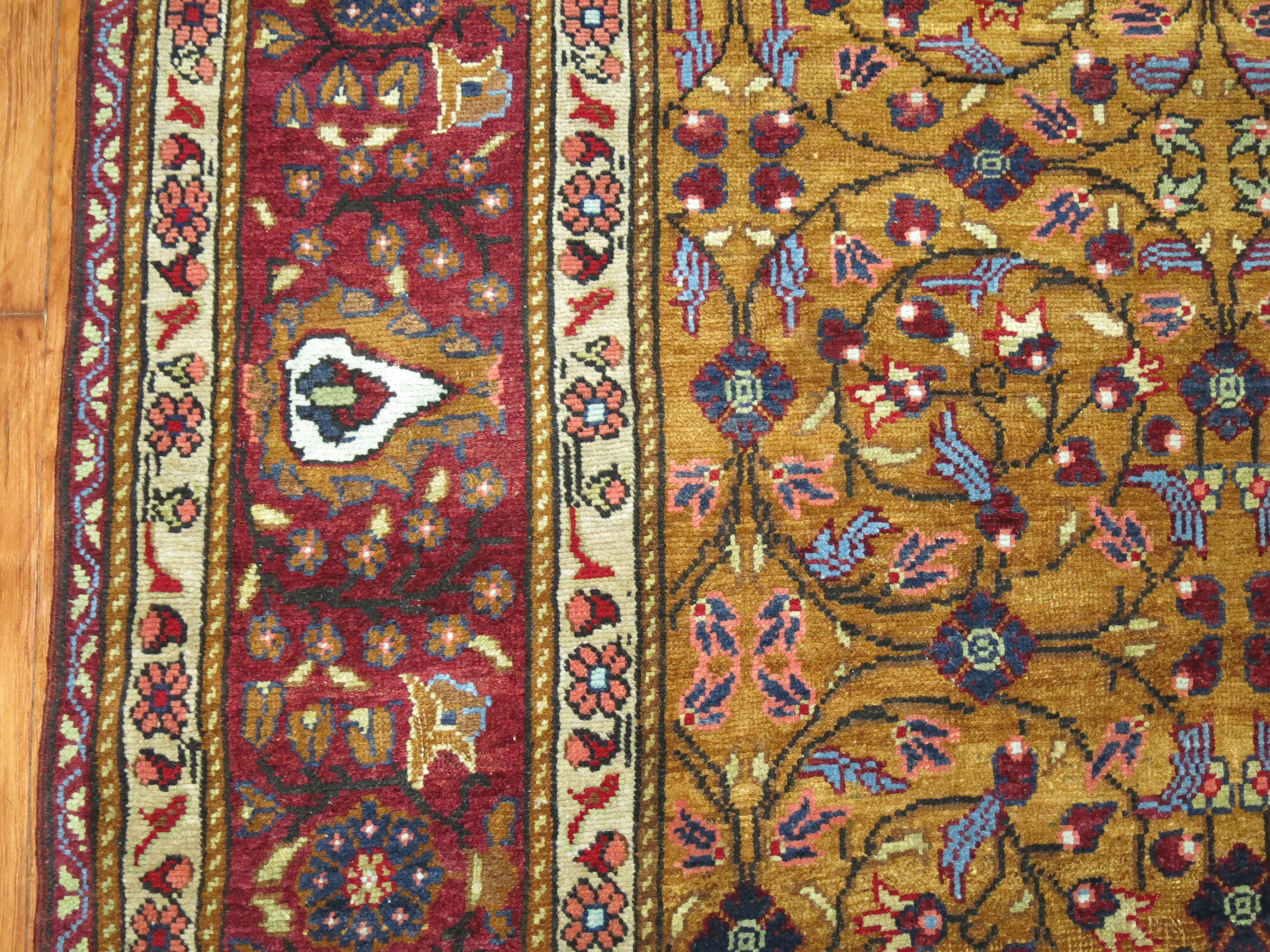 Mid-20th Century Vintage Turkish Room Size Rug For Sale