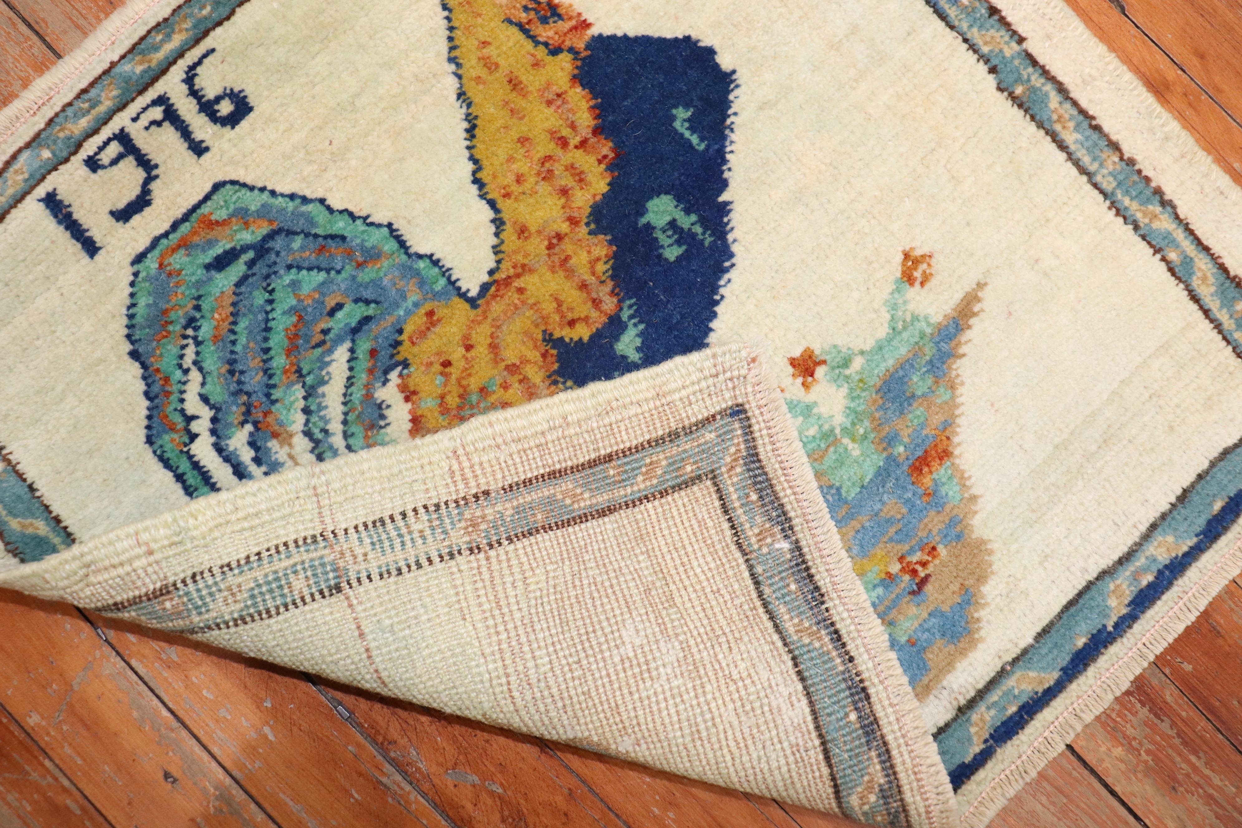 Artisanat Tapis de coq turc vintage en vente